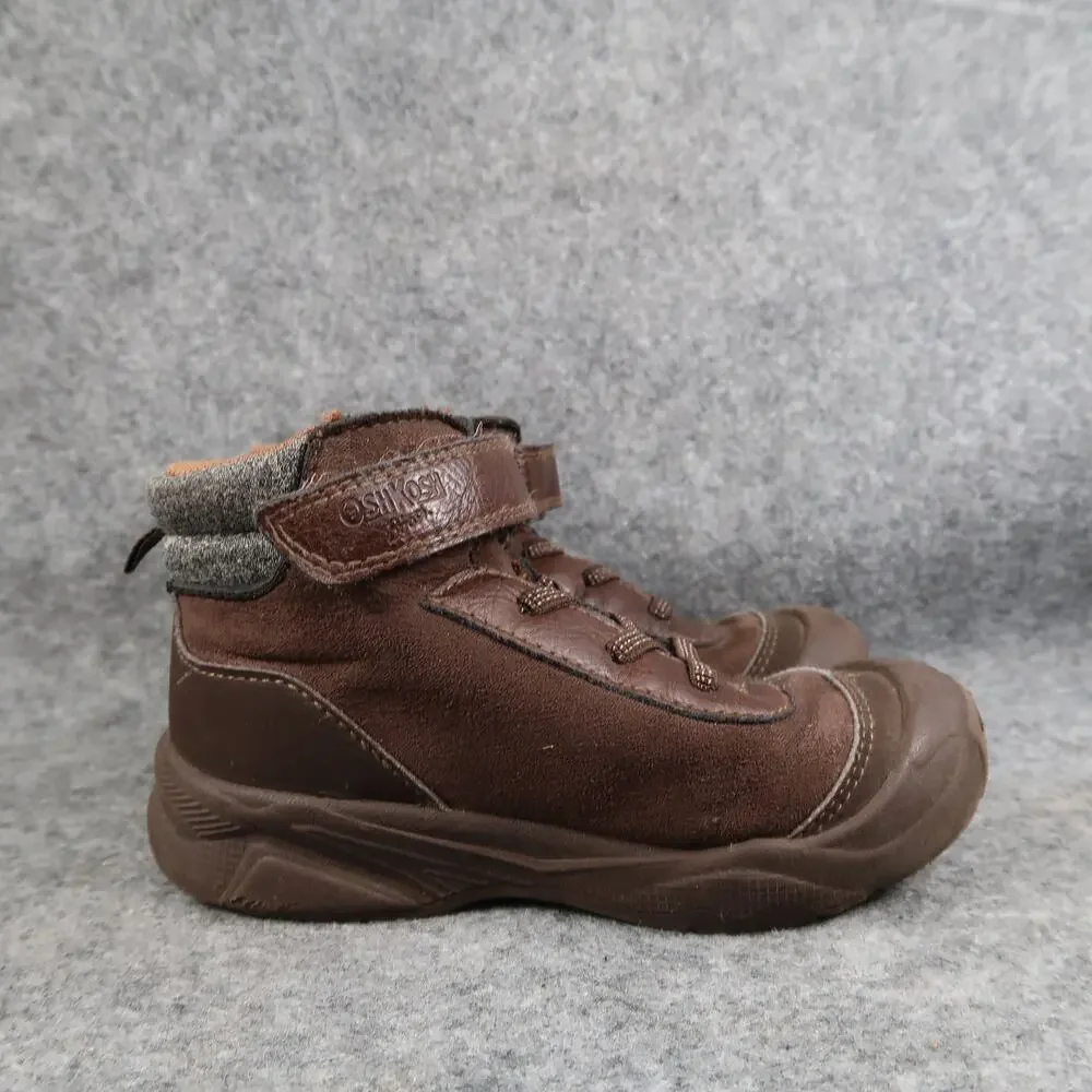 OshKosh B'Gosh Shoes Kids 9 Sneakers Boots Boys Toddler Easy On Strap Brown